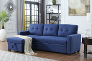 Upholstered Pull Out Sectional Sofa With Chaise - R&R Furniture Gallery (Fountain Valley, CA)