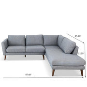 Benson - Sectional Sofa With Chaise - R&R Furniture Gallery (Fountain Valley, CA)