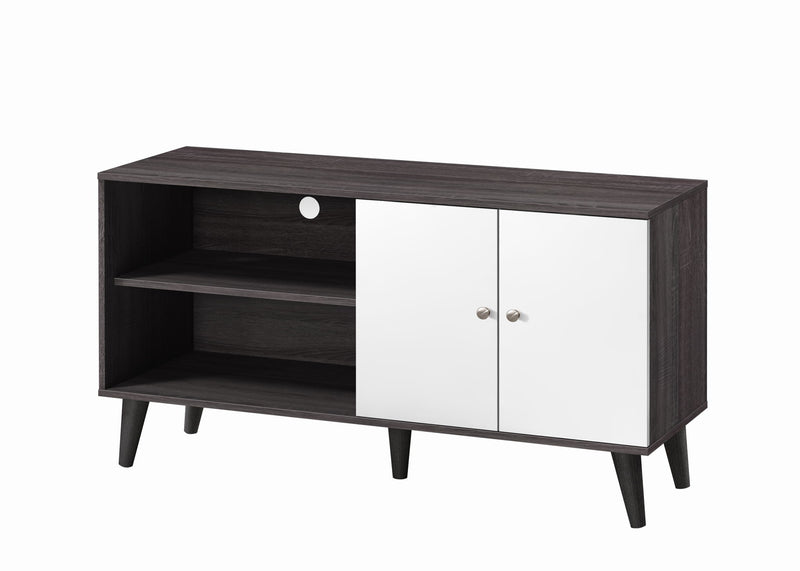 Amidon - TV Stand, With 2 Storage Shelves And 1 Cabinet - R&R Furniture Gallery (Fountain Valley, CA)
