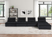 Lilola Home Anna modular sofa in a neutral fabric, featuring multiple stationary sectional pieces for a modern living room setup.