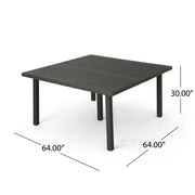Outdoor Square Rattan Wicker Dining Table - Gray - R&R Furniture Gallery (Fountain Valley, CA)