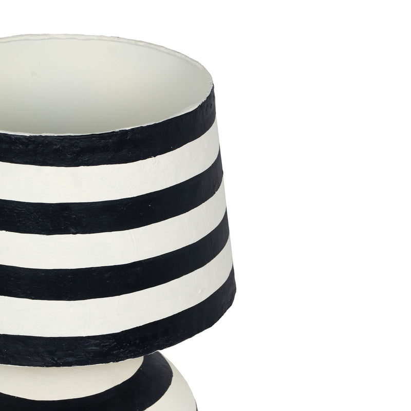 Positano - Striped Papier Mache Table Lamp - R&R Furniture Gallery (Fountain Valley, CA)