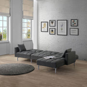 Duzzy - Sectional Sofa - Dark Gray Fabric - R&R Furniture Gallery (Fountain Valley, CA)