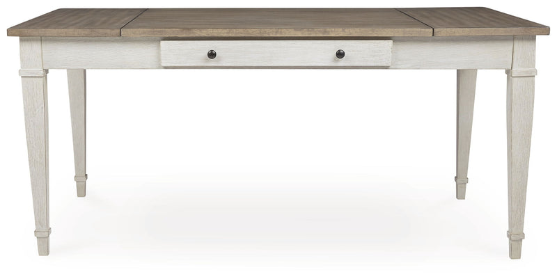 Skempton - RECT DRM Table w/Storage - White - R&R Furniture Gallery (Fountain Valley, CA)