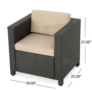 Stylish Outdoor Club Chair With Weather Resistant Cushions - R&R Furniture Gallery (Fountain Valley, CA)