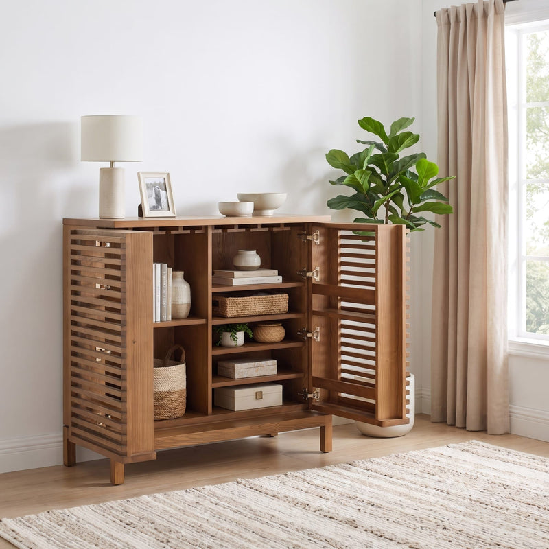 Tanner Bar Cabinet - Flaxen