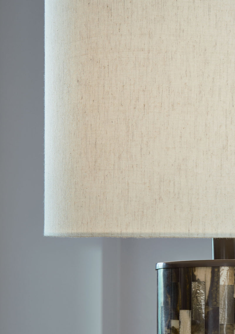 Ellford - Poly Table Lamp - Black / Brown / Cream - R&R Furniture Gallery (Fountain Valley, CA)
