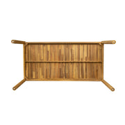 Classic Patio Dining Table, Acacia Wood - Light Teak - R&R Furniture Gallery (Fountain Valley, CA)
