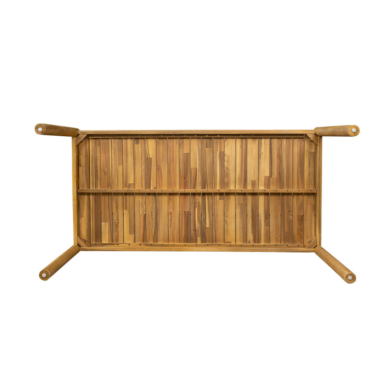Classic Patio Dining Table, Acacia Wood - Light Teak - R&R Furniture Gallery (Fountain Valley, CA)