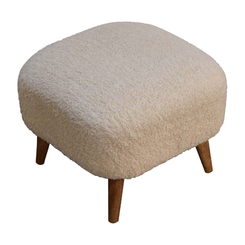 Square Footstool - Cream - R&R Furniture Gallery (Fountain Valley, CA)
