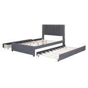 Upholstered Platform Bed With Drawers, Classic Headboard Design - R&R Furniture Gallery (Fountain Valley, CA)