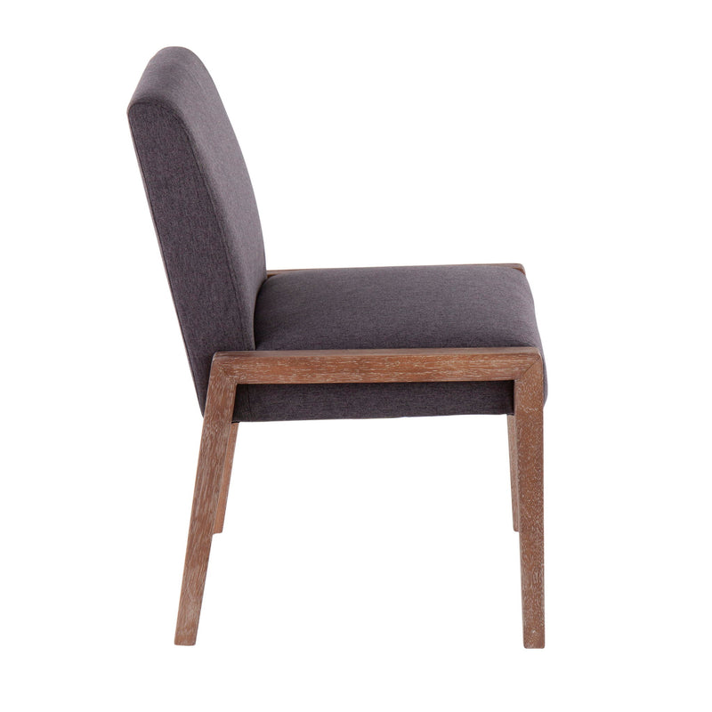 Pair of Lumi Source Carmen contemporary chairs with sleek design and neutral upholstery, perfect for modern dining or living spaces.