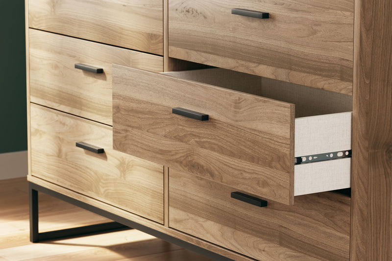 Deanlow - Six Drawer Dresser - Honey - R&R Furniture Gallery (Fountain Valley, CA)