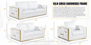 1130 - Top Grain Italian Leather Loveseat - R&R Furniture Gallery (Fountain Valley, CA)