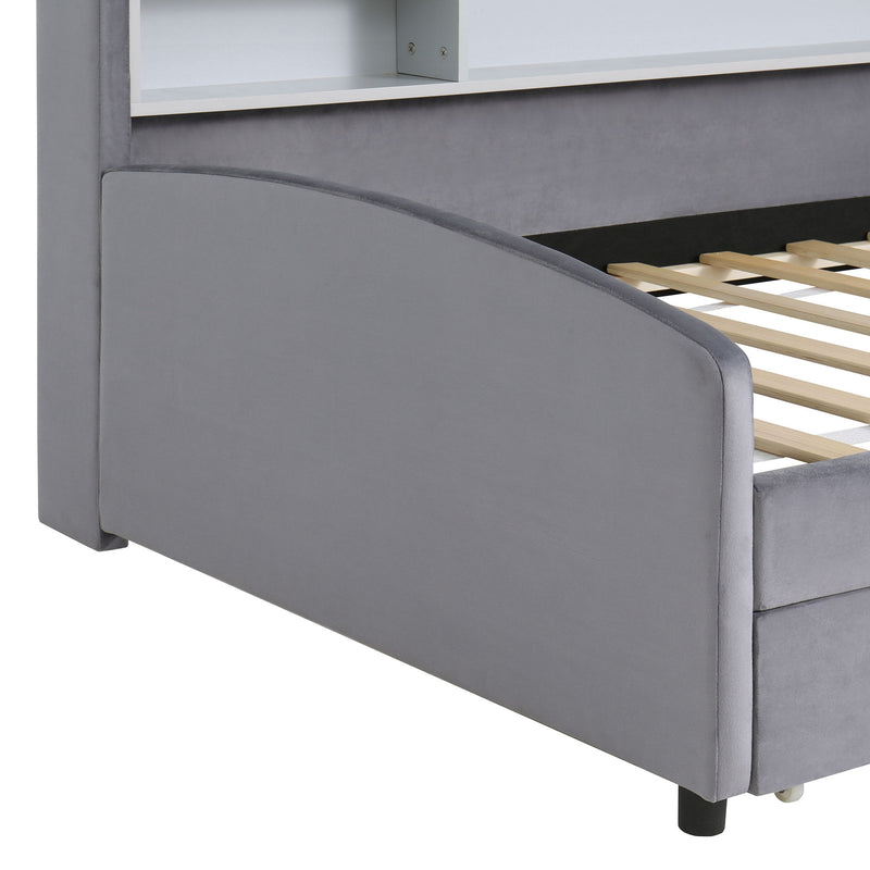 Luxurious Upholstered Platform Bed With Storage Drawers - R&R Furniture Gallery (Fountain Valley, CA)