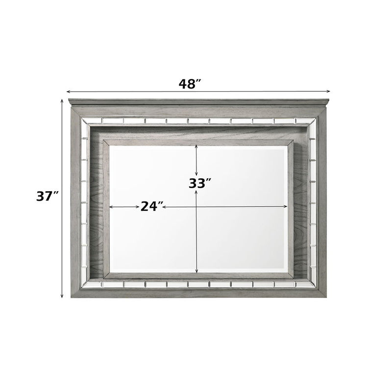 Antares - Mirror With LED - Light Gray Oak - R&R Furniture Gallery (Fountain Valley, CA)