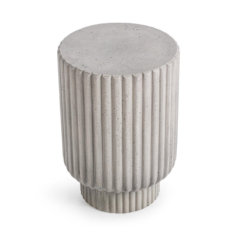 Givens - Outdoor Accent Table - Light Gray - R&R Furniture Gallery (Fountain Valley, CA)