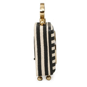 Mona - Striped Contract-Grade Standing Accent Clock - Black - R&R Furniture Gallery (Fountain Valley, CA)