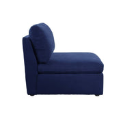 Crosby - Modular Armless Chair - Blue Fabric - R&R Furniture Gallery (Fountain Valley, CA)