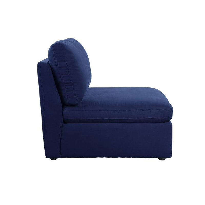 Crosby - Modular Armless Chair - Blue Fabric - R&R Furniture Gallery (Fountain Valley, CA)