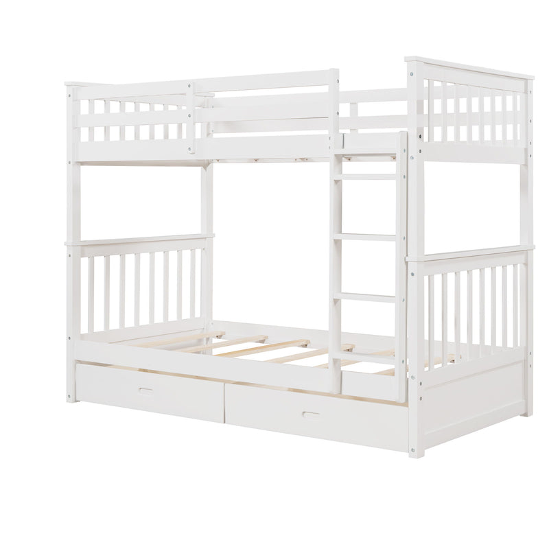 Bunk Bed With Ladders And 2 Storage Drawers - R&R Furniture Gallery (Fountain Valley, CA)