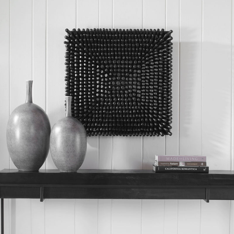 Uttermost Portside wood wall panel decor with a textured, natural wood finish for stylish wall decoration.