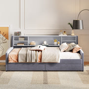 Luxurious Upholstered Platform Bed With Storage Drawers - R&R Furniture Gallery (Fountain Valley, CA)