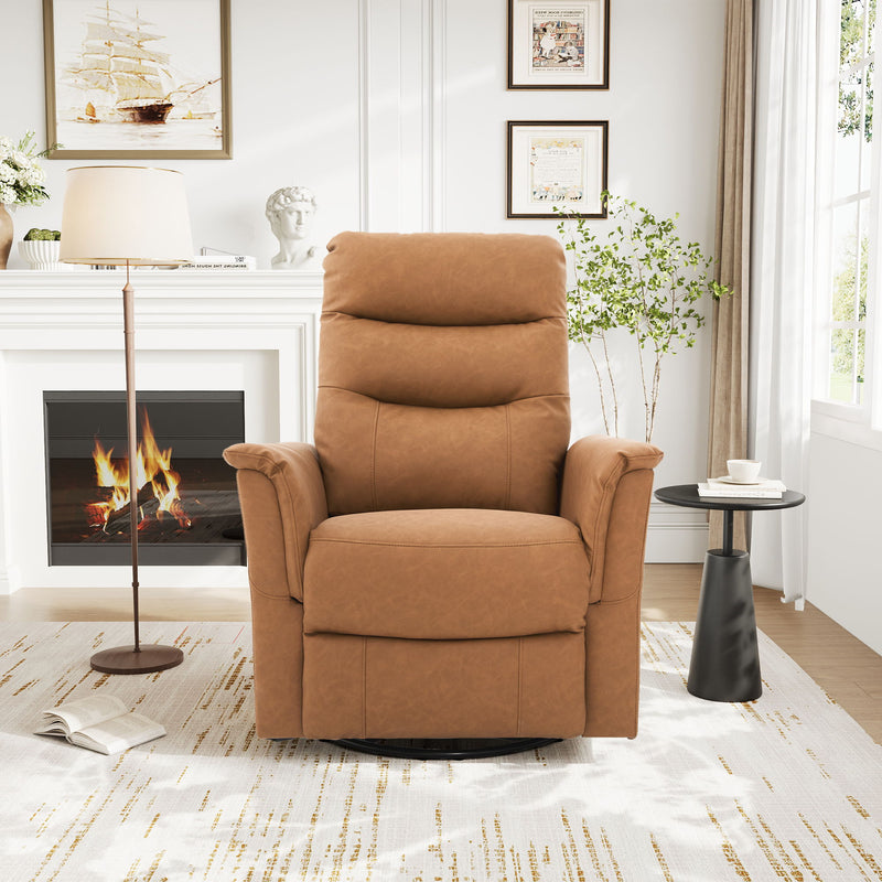 Manual Recliner Chair With 8 Point Massage And Swivel Function