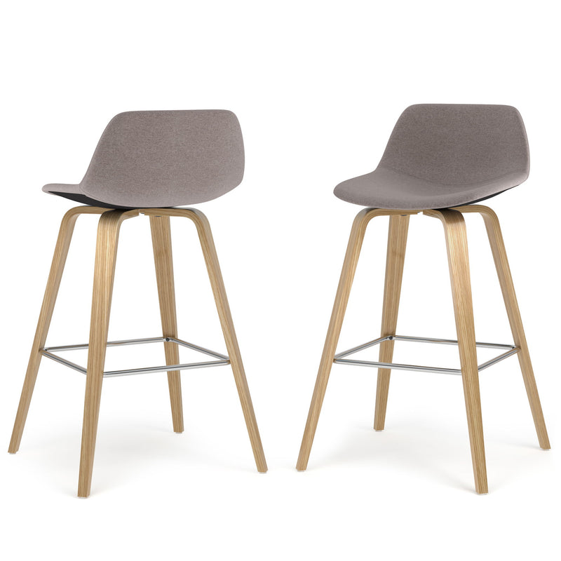 Randolph Bentwood - Upholstered Counter / Bar Height Stool (Set of 2) - R&R Furniture Gallery (Fountain Valley, CA)