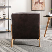 Open Framed Armchair With Cushioning Brown - Dark Brown - R&R Furniture Gallery (Fountain Valley, CA)