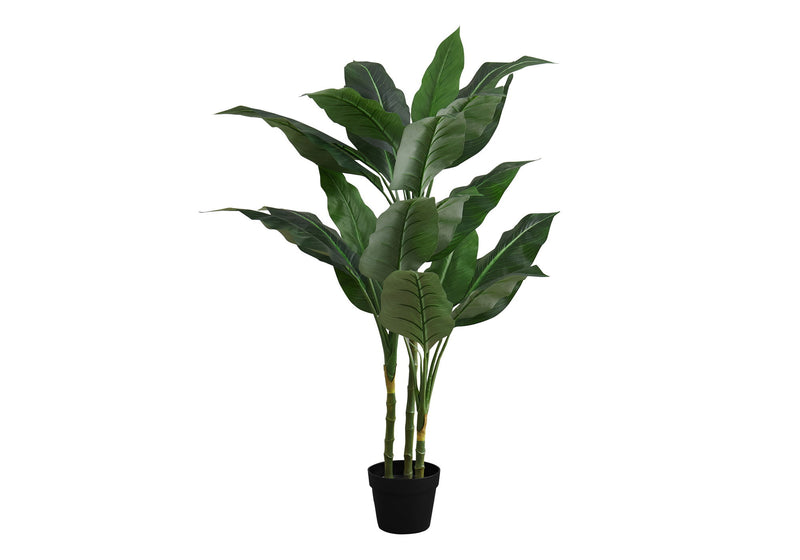 42" Tall, Artificial Plant, Evergreen Tree, Indoor, Faux, Fake, Floor, Greenery, Potted, Decorative - Green / Black - R&R Furniture Gallery (Fountain Valley, CA)