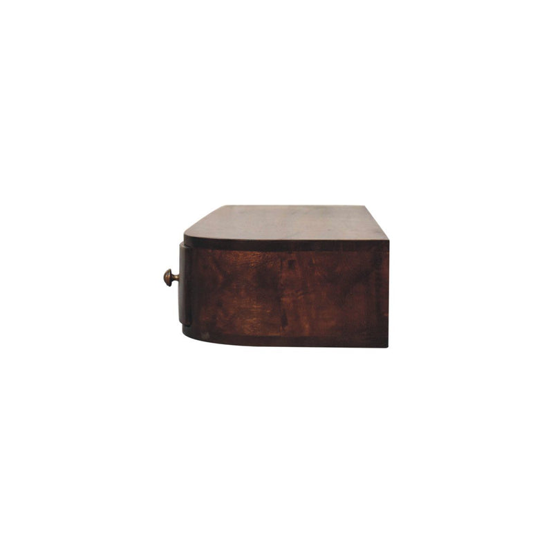 Lunar - Floating Console With 2 Drawer - Chestnut - R&R Furniture Gallery (Fountain Valley, CA)