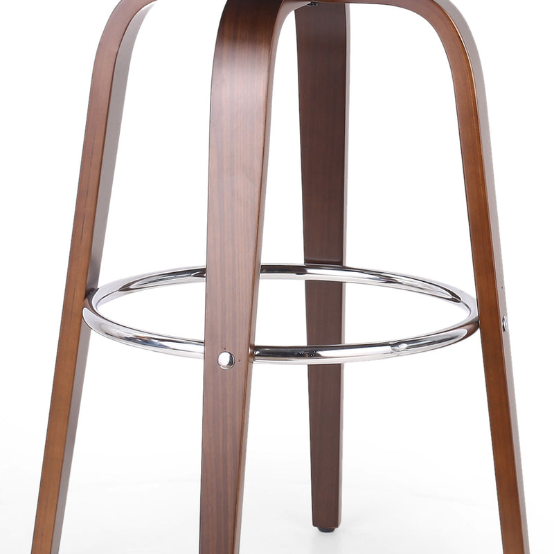 Lumos - Mid Century Modern Upholstered Swivel Barstool