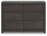 Fraluna - Six Drawer Dresser - Charcoal - R&R Furniture Gallery (Fountain Valley, CA)
