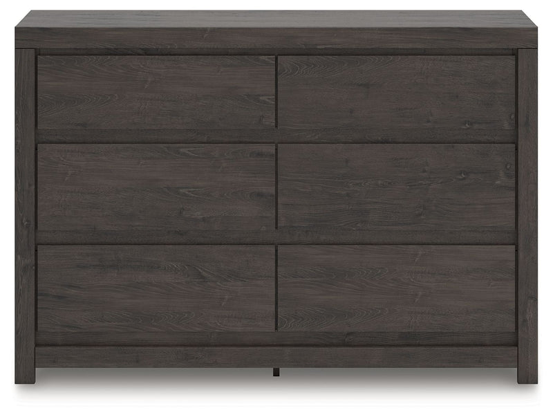 Fraluna - Six Drawer Dresser - Charcoal - R&R Furniture Gallery (Fountain Valley, CA)