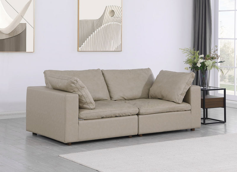 1100 - Modular Loveseat (Top-Grain Italian Leather) - R&R Furniture Gallery (Fountain Valley, CA)