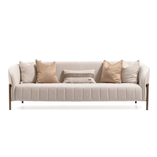 Lisbon - Sofa - Oyster / Matte Bronze - R&R Furniture Gallery (Fountain Valley, CA)
