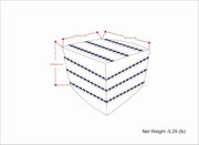 Corrie - Square Outdoor / Indoor Pouf - Navy / White - R&R Furniture Gallery (Fountain Valley, CA)