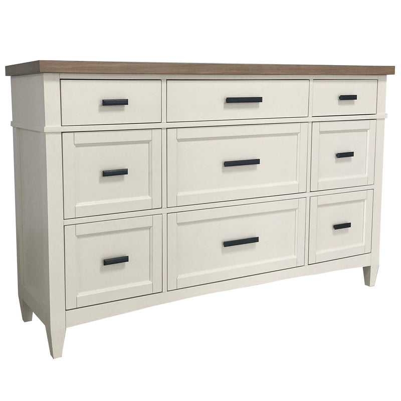 Americana Modern Bedroom - 9 Drawer Dresser - Cotton - R&R Furniture Gallery (Fountain Valley, CA)