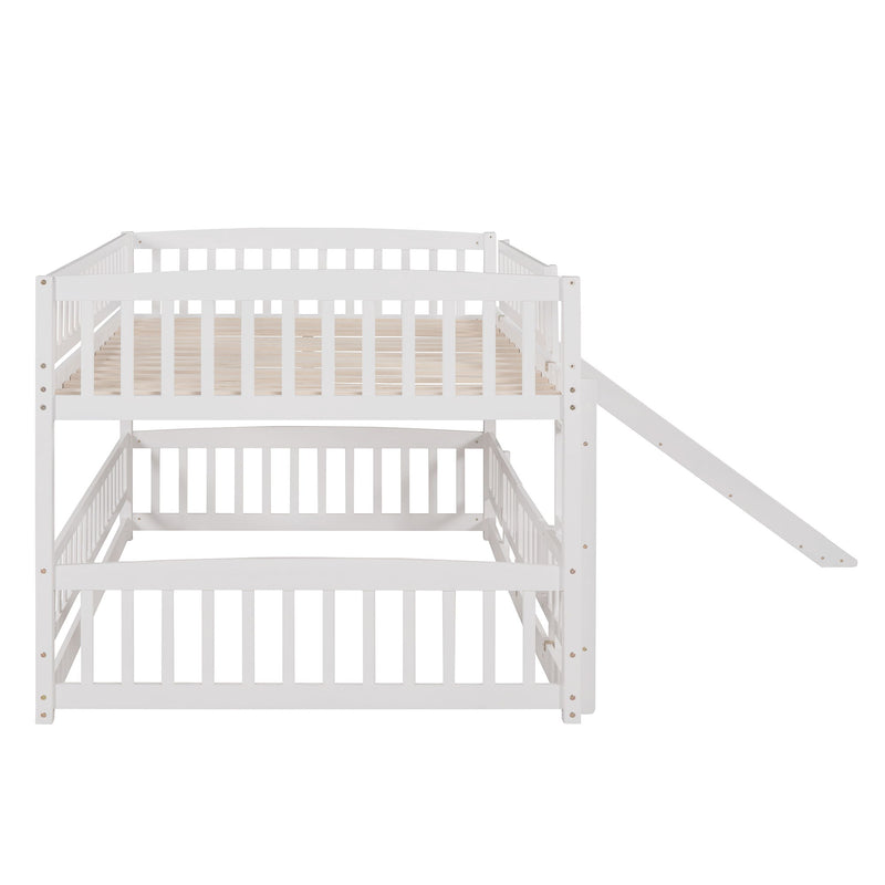 Low Bunk Bed With Slide, Fence And Ladder - R&R Furniture Gallery (Fountain Valley, CA)