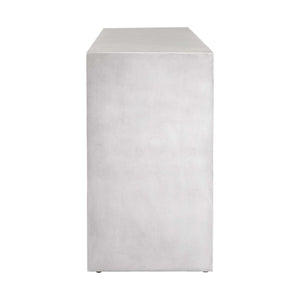 Brinson - Carved Wood 4 Door Cabinet - White / Woodtone