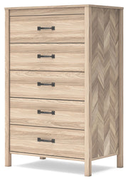Battelle - Five Drawer Chest - Tan - R&R Furniture Gallery (Fountain Valley, CA)