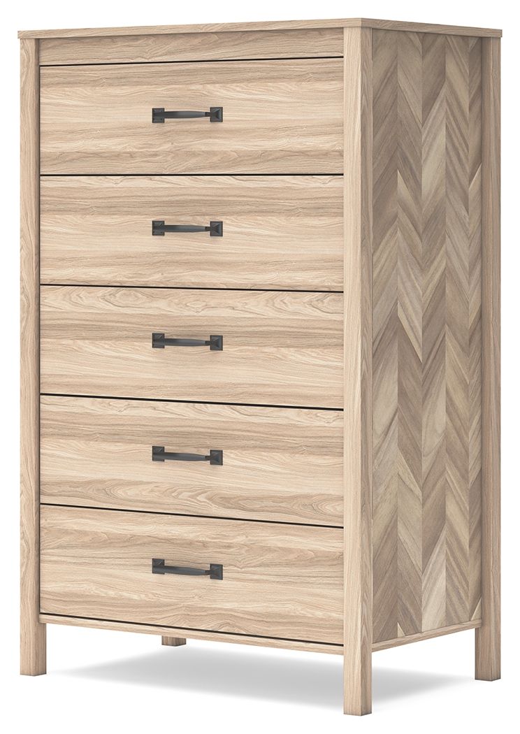 Battelle - Five Drawer Chest - Tan - R&R Furniture Gallery (Fountain Valley, CA)