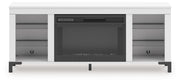 Brollevi - TV Stand With Fireplace - White - R&R Furniture Gallery (Fountain Valley, CA)