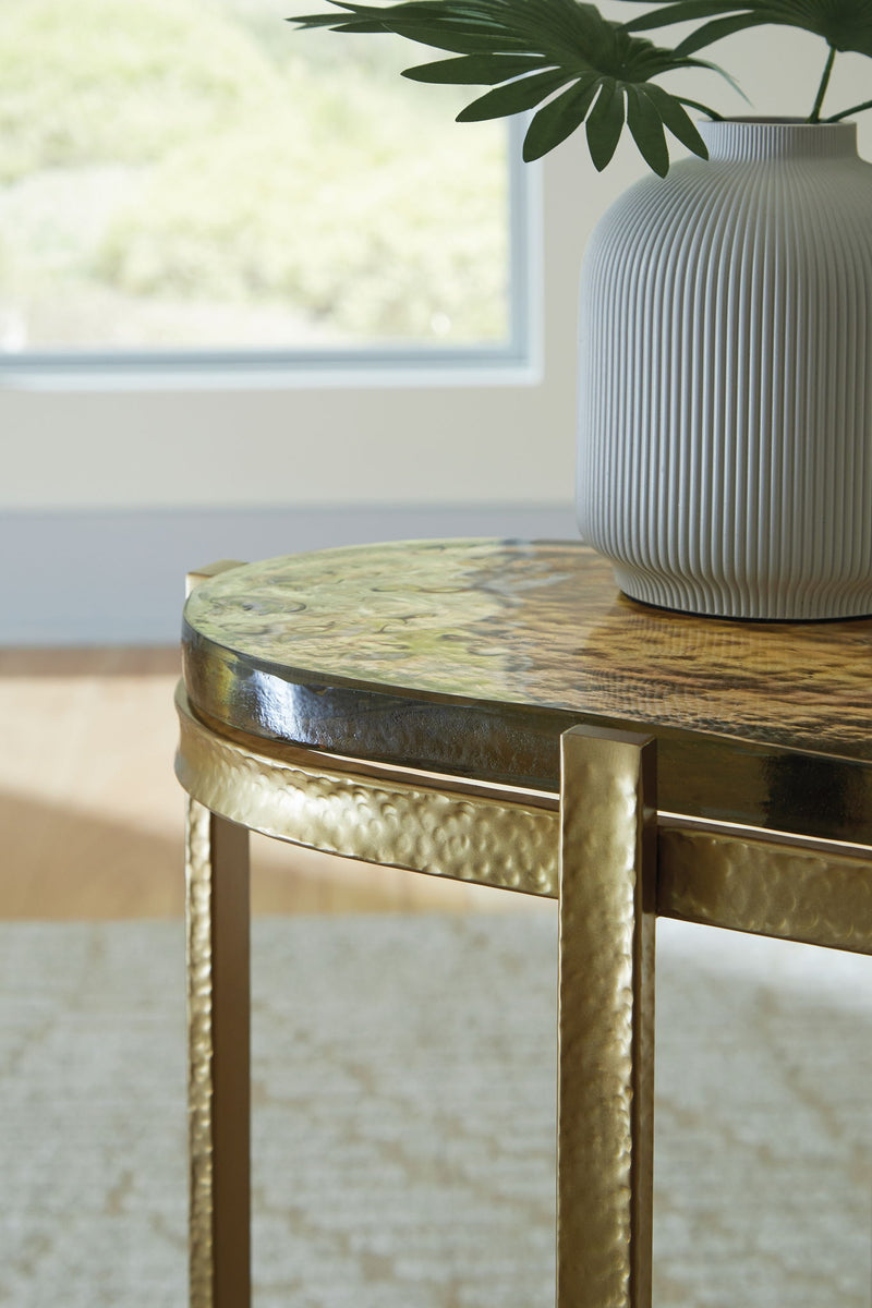 Porterville - Accent Table - Gold Finish - R&R Furniture Gallery (Fountain Valley, CA)