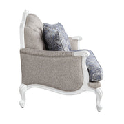Ciddrenar - Loveseat With 3 Pillows - Fabric & White - R&R Furniture Gallery (Fountain Valley, CA)