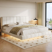 Floating Bed With Light, Soft Touch Surface - R&R Furniture Gallery (Fountain Valley, CA)