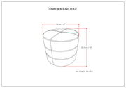 Connor - Handcrafted Round Pouf - R&R Furniture Gallery (Fountain Valley, CA)