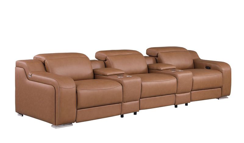 1116 - 8-Piece Modular Power Reclining Sofa, Loveseat & Chair Set In With 5 Power Recliners & Power Headrests