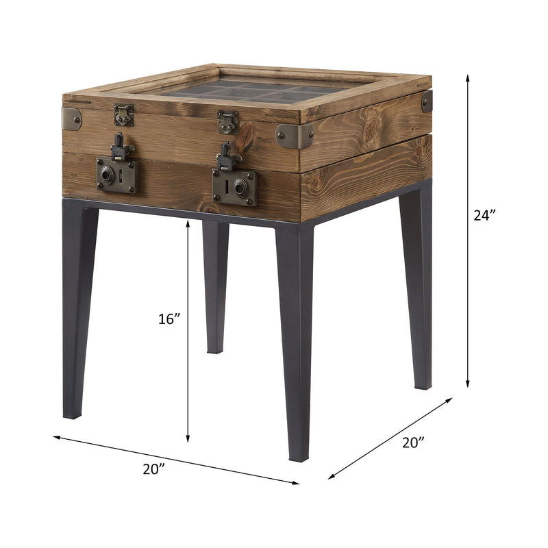 Kolin - Accent Table - Rustic Oak & Matte Gray - R&R Furniture Gallery (Fountain Valley, CA)